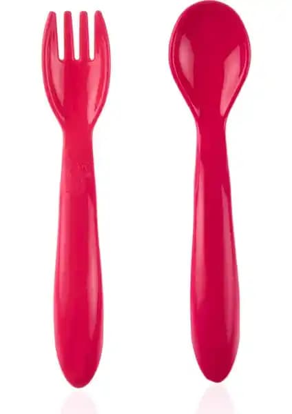 Baby Jem Babyjem Mama Kaşık Çatal Takımı Kırmızı: Güvenli ve Ergonomik Bebek Beslenme Seti