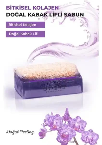 Biolea Doğal Kabak Lifli Peeling ve Kolajen Destekli Sabunu Cilt Sağlığı ve Güzelliği İçin