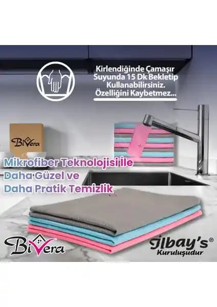 Bivera 3'lü Eko Paket Mikrofiber Temizlik Bezi ile Etkili ve Pratik Temizlik Çözümü