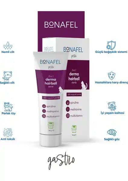 Bonafel Kısırlaştırılmış Kediler İçin Multivitamin Takviyesi ve Tüy Sağlığı Destekleri