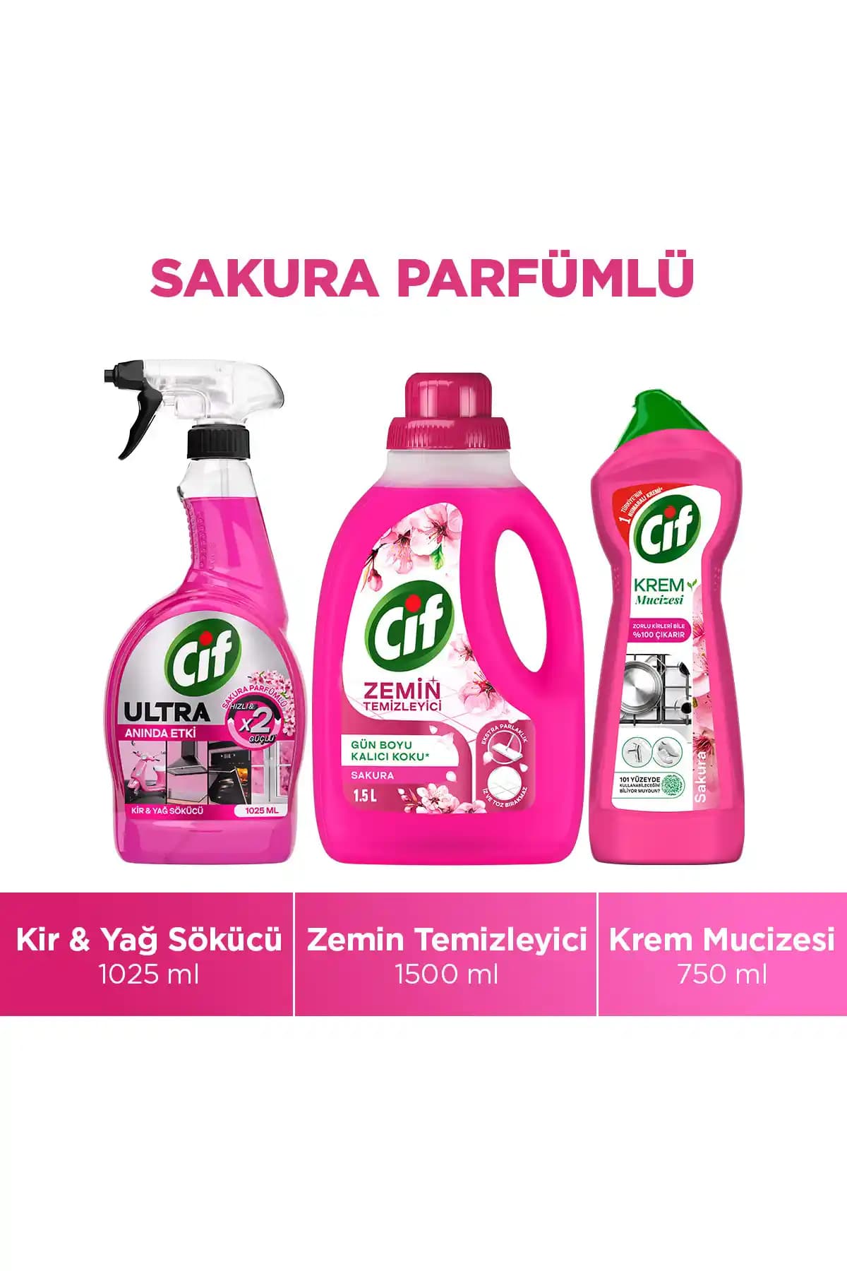 Cif Sakura Temizlik Seti: Yüksek Performanslı ve Hoş Kokulu Temizlik Ürünleri
