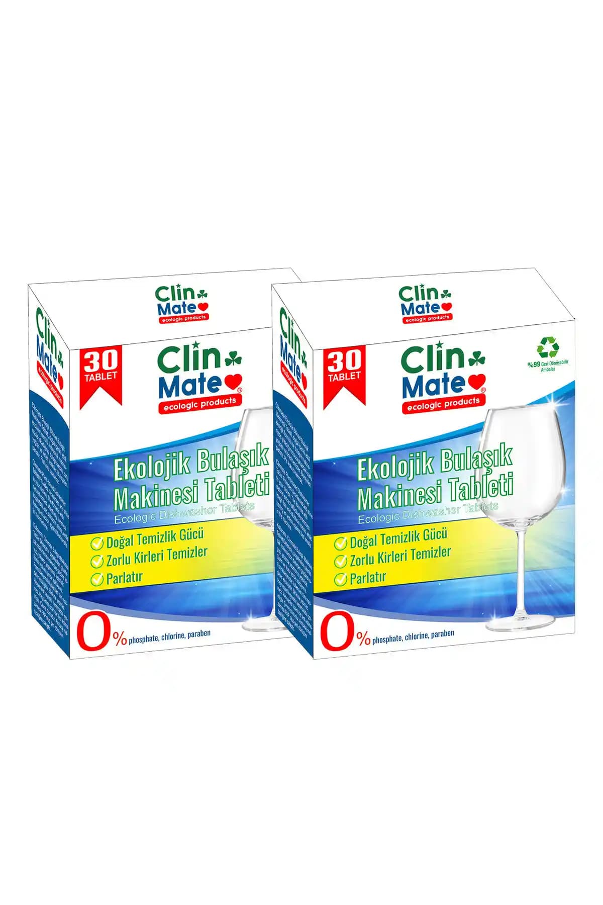 Clinmate Ekolojik Bulaşık Makinesi Tableti Doğal ve Çevre Dostu Temizlik Çözümü