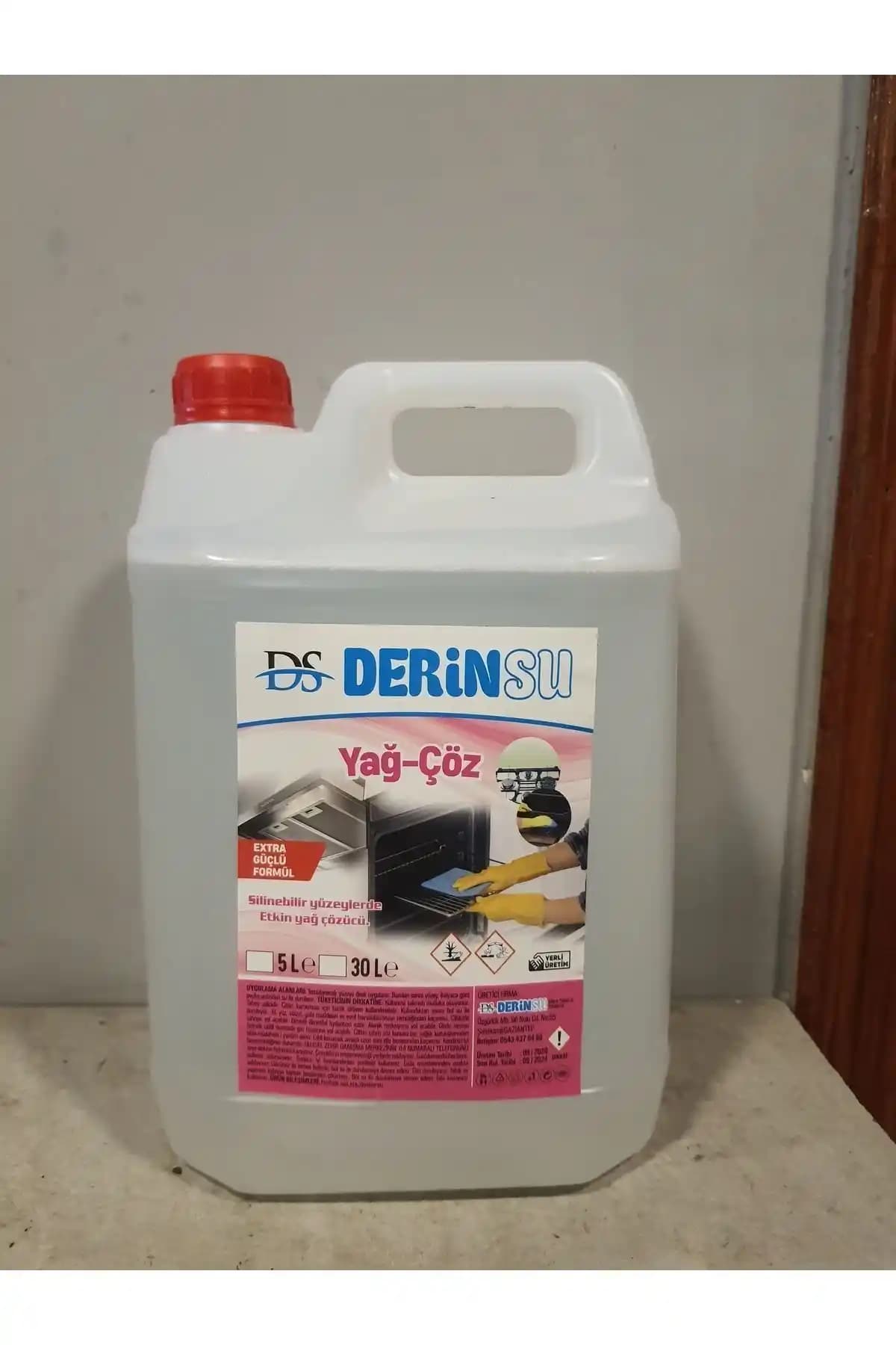 Derinsu Kimya 5 Litre Yağ Çözüm: Güçlü ve Pratik Temizlik Çözümü