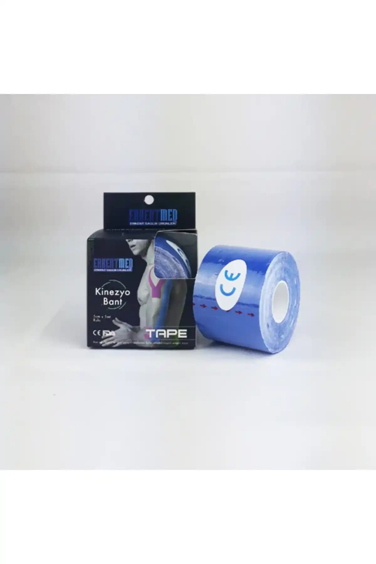 Erkentmed Kinezyo Ağrı Bandı No:7 Koyu Mavi - Destek ve Stabilite Sağlayan Spor ve Günlük Kullanım Ürünü