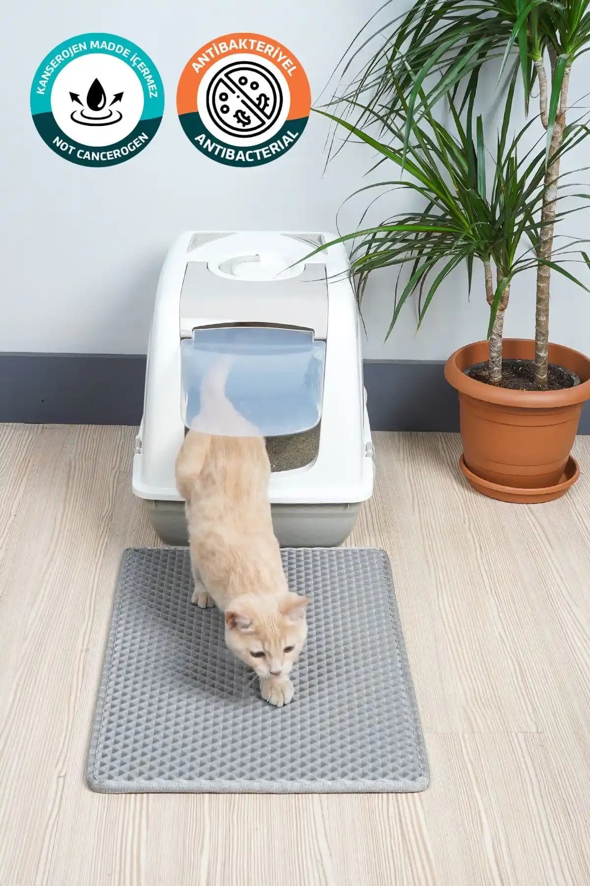 EvaCat 40x55 cm Kedi Tuvalet Önü Paspası Hijyen ve Konfor Sağlayan Ürün