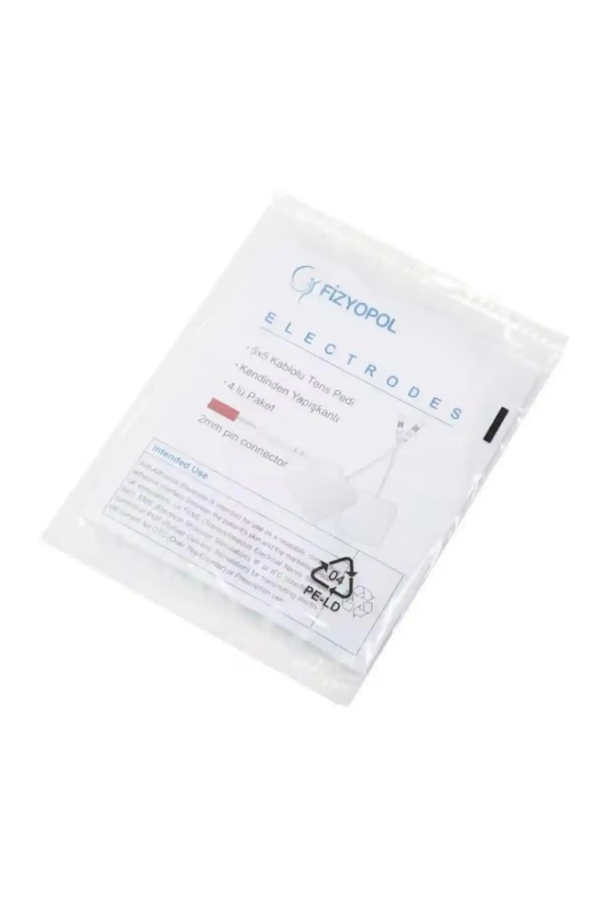 FİZYOPOL Tens Cihazı Kablolu Yedek Elektrot 5x5 cm Uzun Ömürlü ve Güvenilir Terapi Parçası