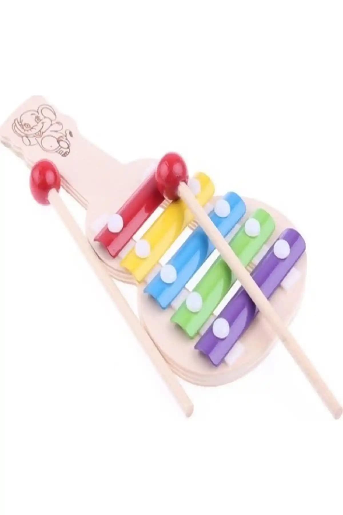 Genel Markalar Ahşap Gitar Selefon: Güvenli ve Eğitici Çocuk Müzikal Oyuncağı