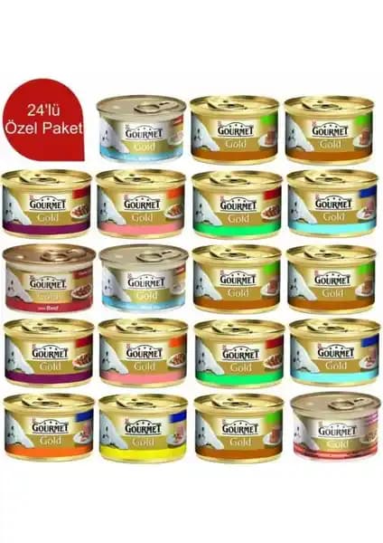 Gourmet Gold Kıyıl Sığır Etli 85 Gr 24 Adet Kedi Maması Sağlıklı ve Lezzetli Alternatif