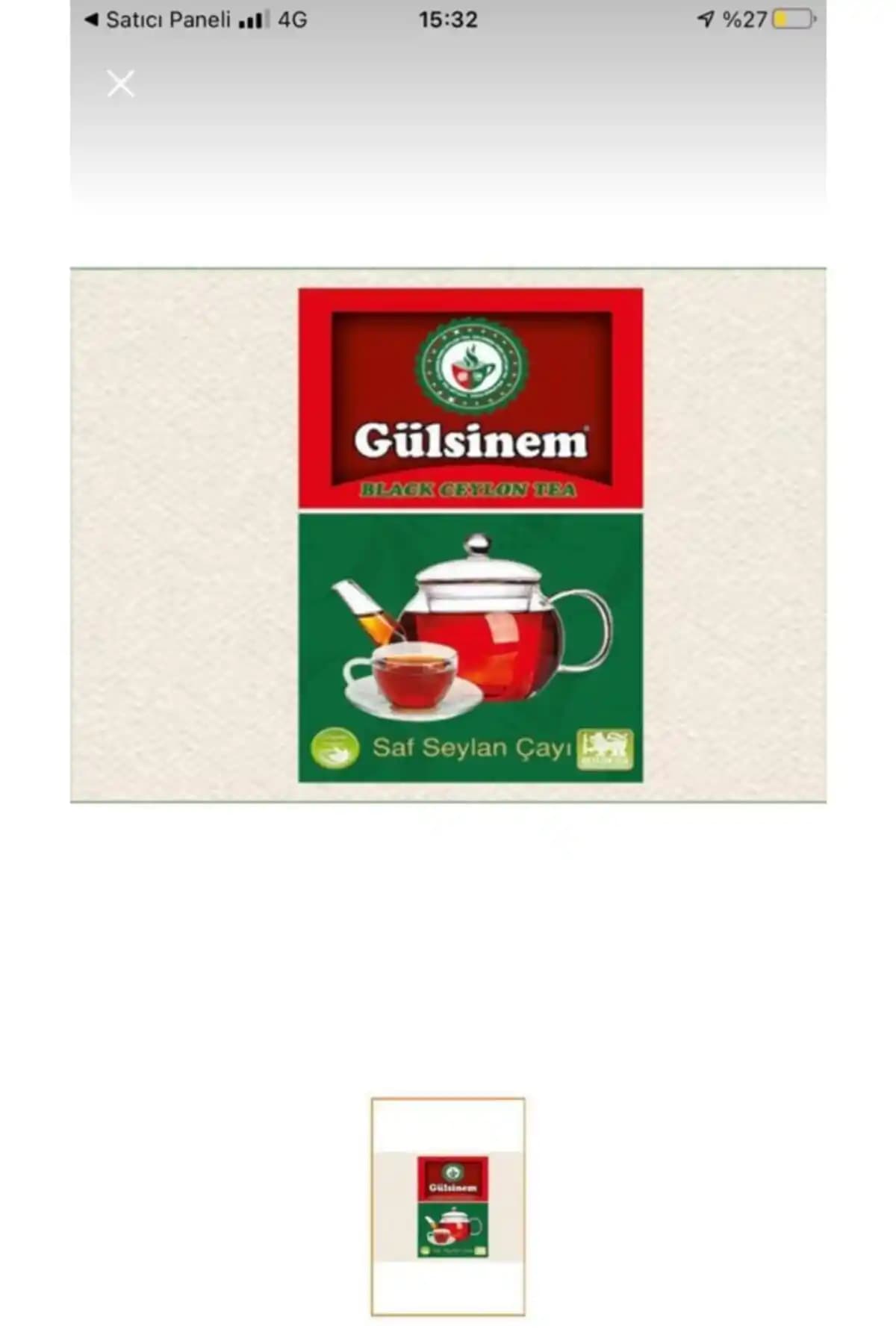 Gülsinem Paket Çay 800 Gram Seylan Bölgesi Kaliteli ve Aromatik Siyah Çay
