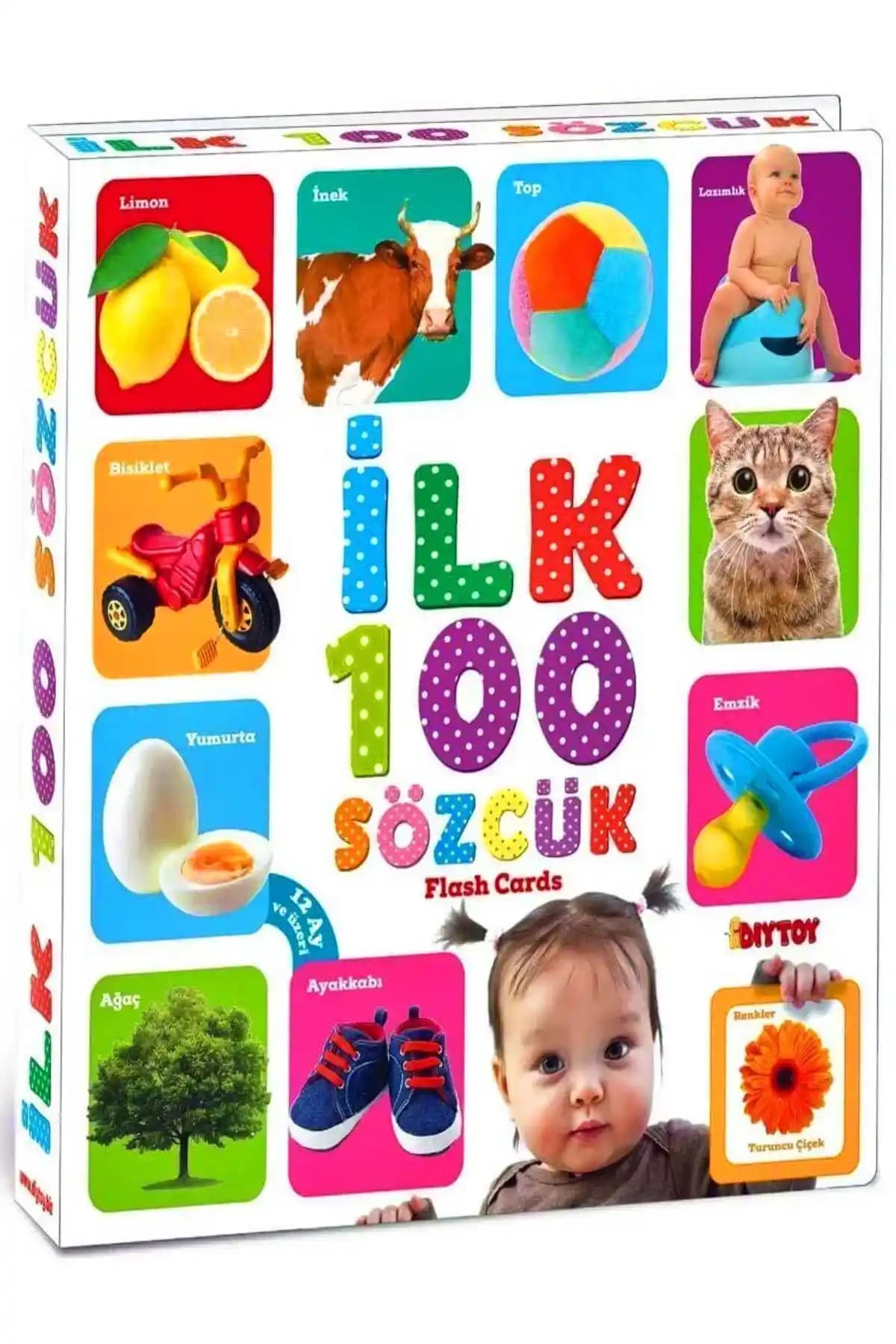 İlk 100 Sözcük Zeka Kartları Çocuklar İçin Eğitici ve Eğlenceli Öğrenme Aracı
