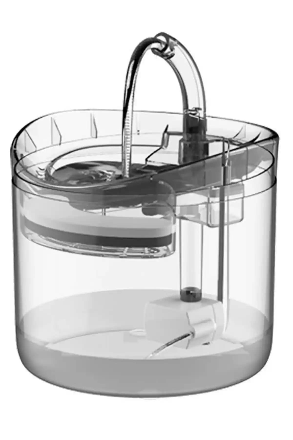 Kamardey Aryuper Sessiz ve Şeffaf Otomatik Su Pınarı Köpek ve Kedi İçin