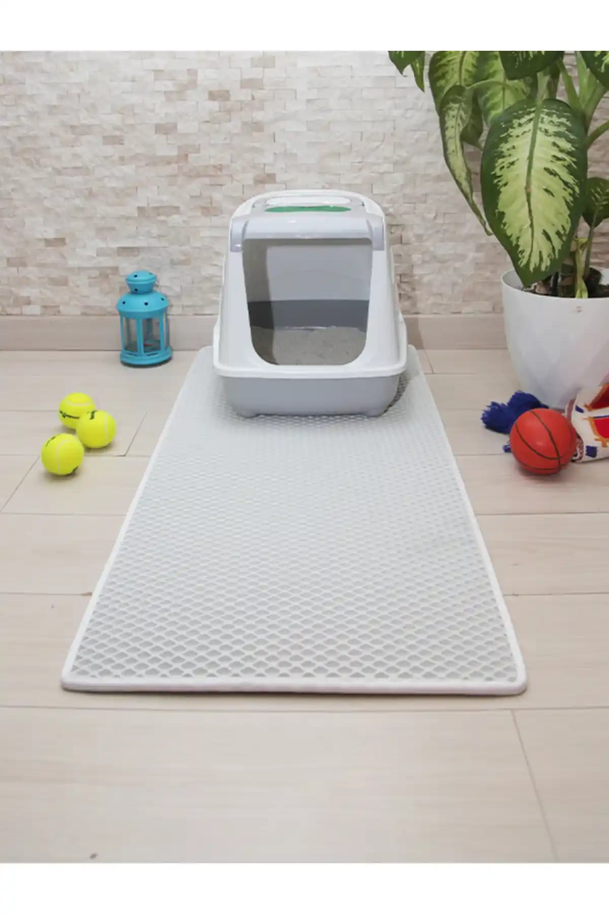 Kedi Tuvaleti Önü Paspası 50x110 CM Yüksek Kalite EVA Malzeme ile Temizlik ve Hijyen Sağlar