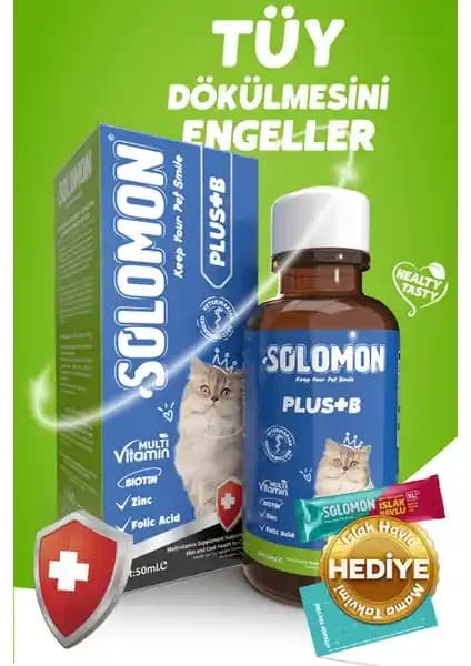 Kedilerin Tüy Sağlığını Destekleyen Solomon Plus+B Multivitamin Damla Ürünü Özellikleri ve Kullanımı