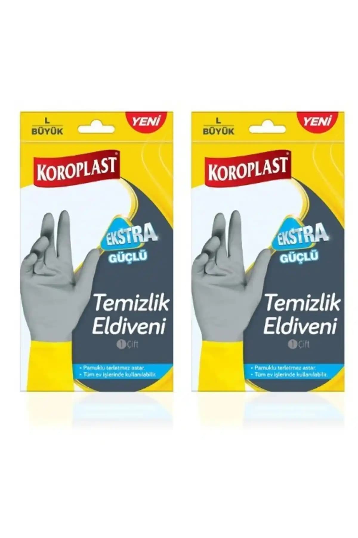 Koroplast Yeni Ekstra Güçlü L Büyük Temizlik Eldiveni: Dayanıklı ve Konforlu Tasarım