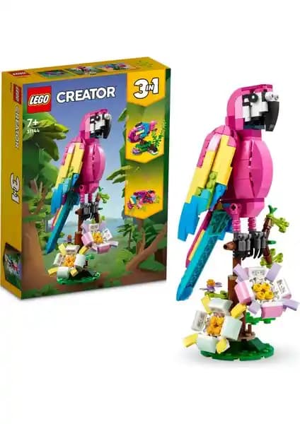 LEGO Creator Egzotik Pembe Papağan 31144: Renkli ve Hareketli Hayvan Figürleriyle Yaratıcı Oyun Seti