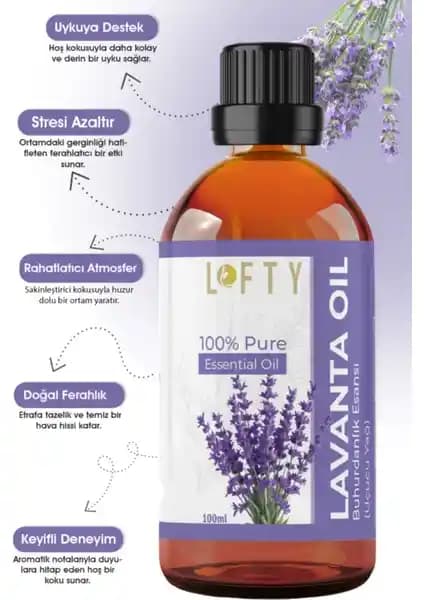 Lofty Lavanta Uçucu Yağ Buhurdanlık Esansı: Doğal ve Çok Yönlü Oda Kokusu Ürünü
