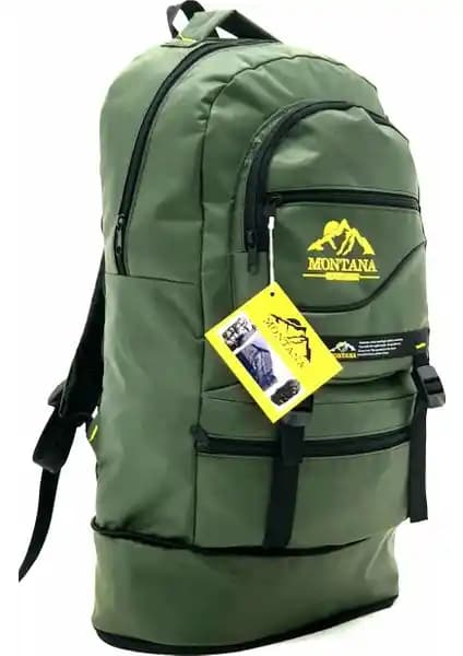 Montana Mountainer Haki Körüklü 65 lt Dağcı Sırt Çantası Doğa Sporları İçin Uygun