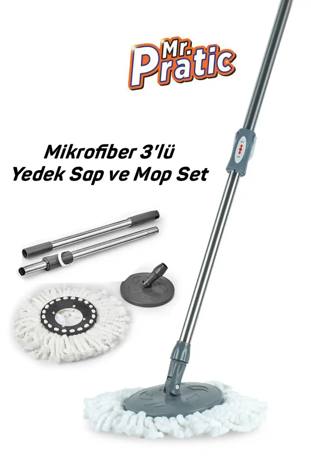MR.PRATİC 3'lü Döner Temizlik Seti: Çok Yönlü ve Dayanıklı Temizlik Çözümü