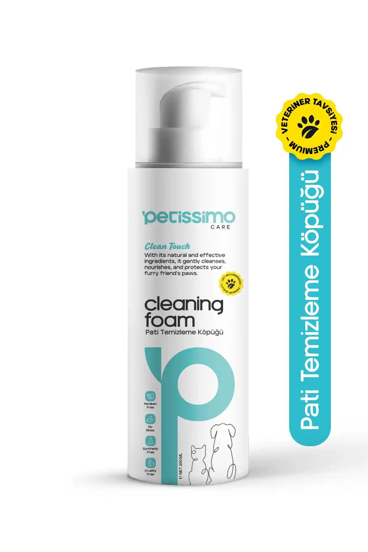 Petissimo Care Pati Temizleme Köpüğü: Güvenli ve Pratik Evcil Hayvan Bakım Ürünü