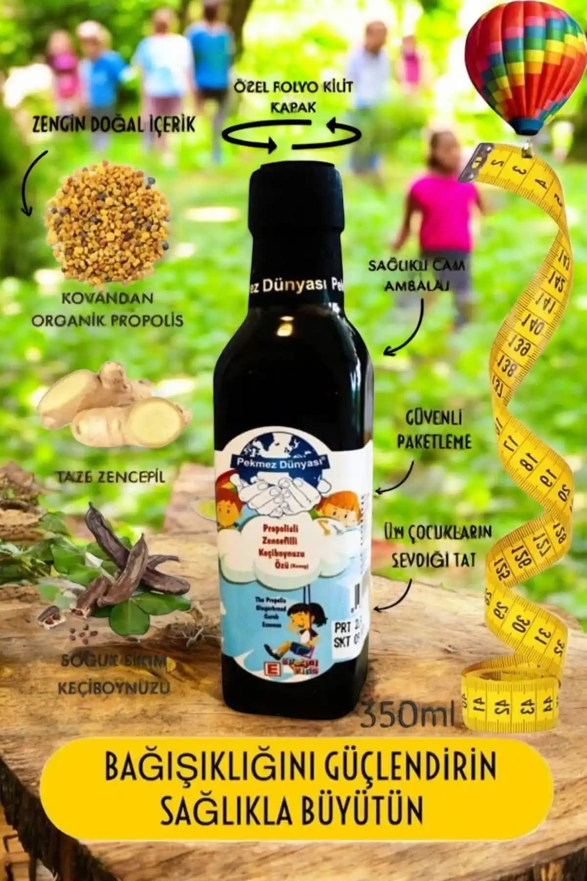 Propolisli Keçiboynuzu Özü Çocuk Pekmezi Doğal İçeriklerle Bağışıklık Güçlendirici Sağlıklı Alternatif