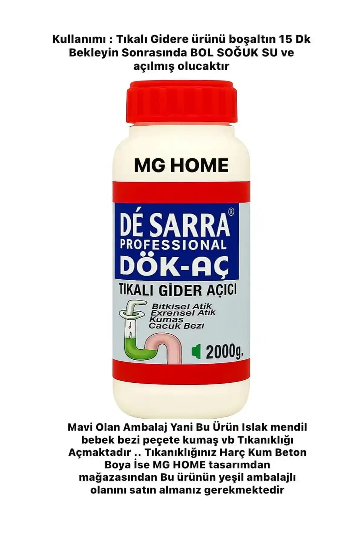 Prox Lavabo Açıcı Gider Açıcı 2 Kg Güçlü ve Güvenilir Temizlik Çözümü