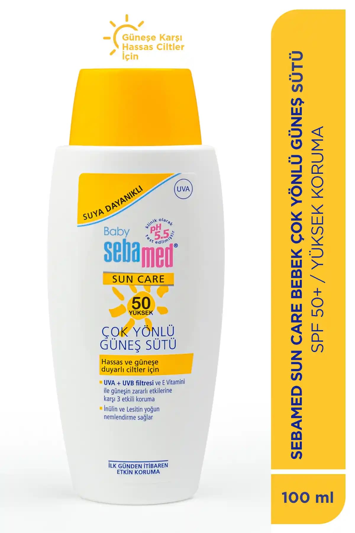 Sebamed Bebek Güneş Koruyucu SPF 50+ UVA UVB Filtresi ve E Vitamini İçeriğiyle Güvenli Koruma