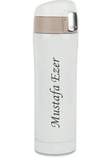 Sedef Silver Kişiye Özel Termos Bardak 400 ml dayanıklı ve şık tasarım