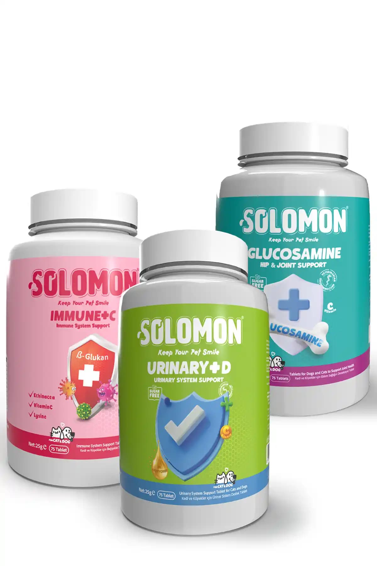 Solomon Süper Bağışıklık Seti: Evcil Hayvanlar İçin Doğal Bağışıklık Güçlendirme Takviyesi