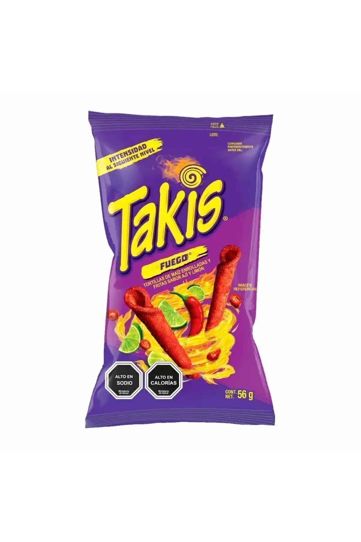 Takis Fuego 56g Baharatlı ve Ekşi Atıştırmalık Ürünü Türkiye Menşeli