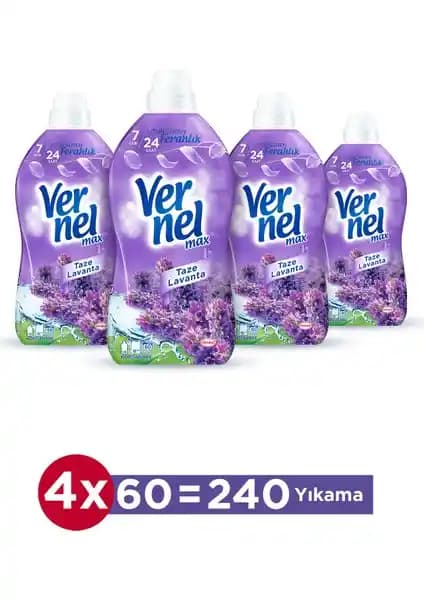 Vernel Max Taze Lavanta Çamaşır Yumuşatıcı: Uzun Süreli Lavanta Kokusu ve Yumuşaklık Sağlar