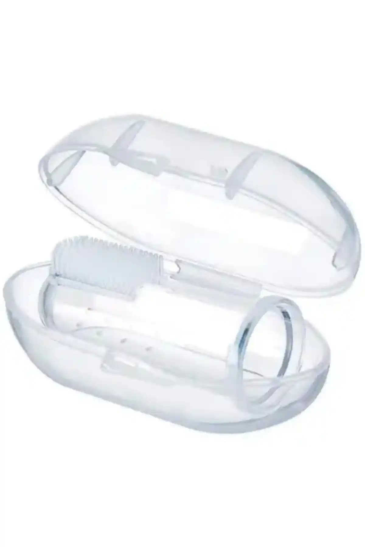 VETUGEN Şeffaf Kapaklı Silikon Parmak Fırça Bebek ve Evcil Hayvanlar İçin Güvenli Ağız Bakım Ürünü