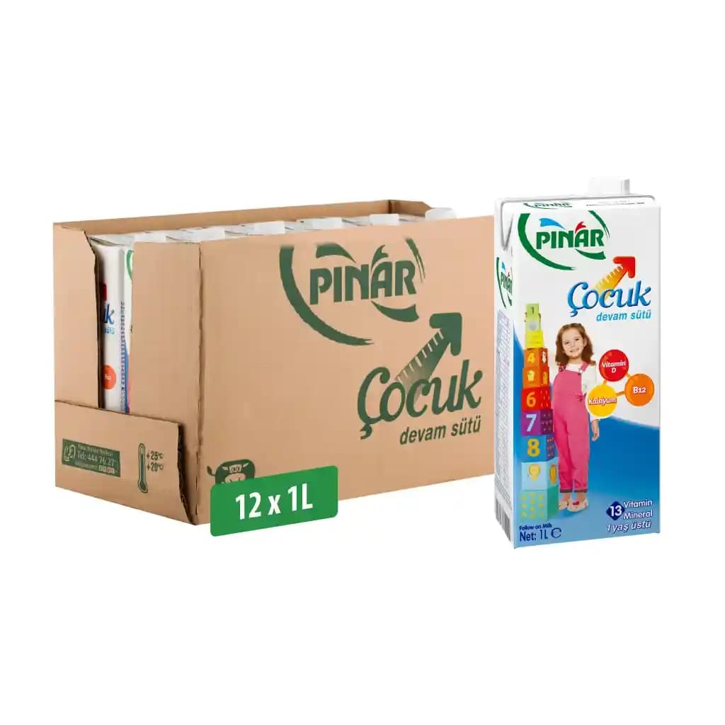 1 Litre 12’li Devam Süt Paketleriyle Günlük Süt Tüketiminde Pratik ve Ekonomik Çözüm