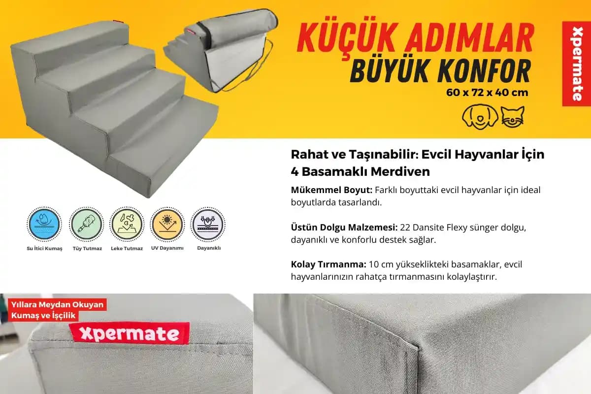 Dayanıklı Kedi ve Köpek İçin Güvenli Evcil Merdivenler: Uzun Ömürlü ve Stabil Seçenekler