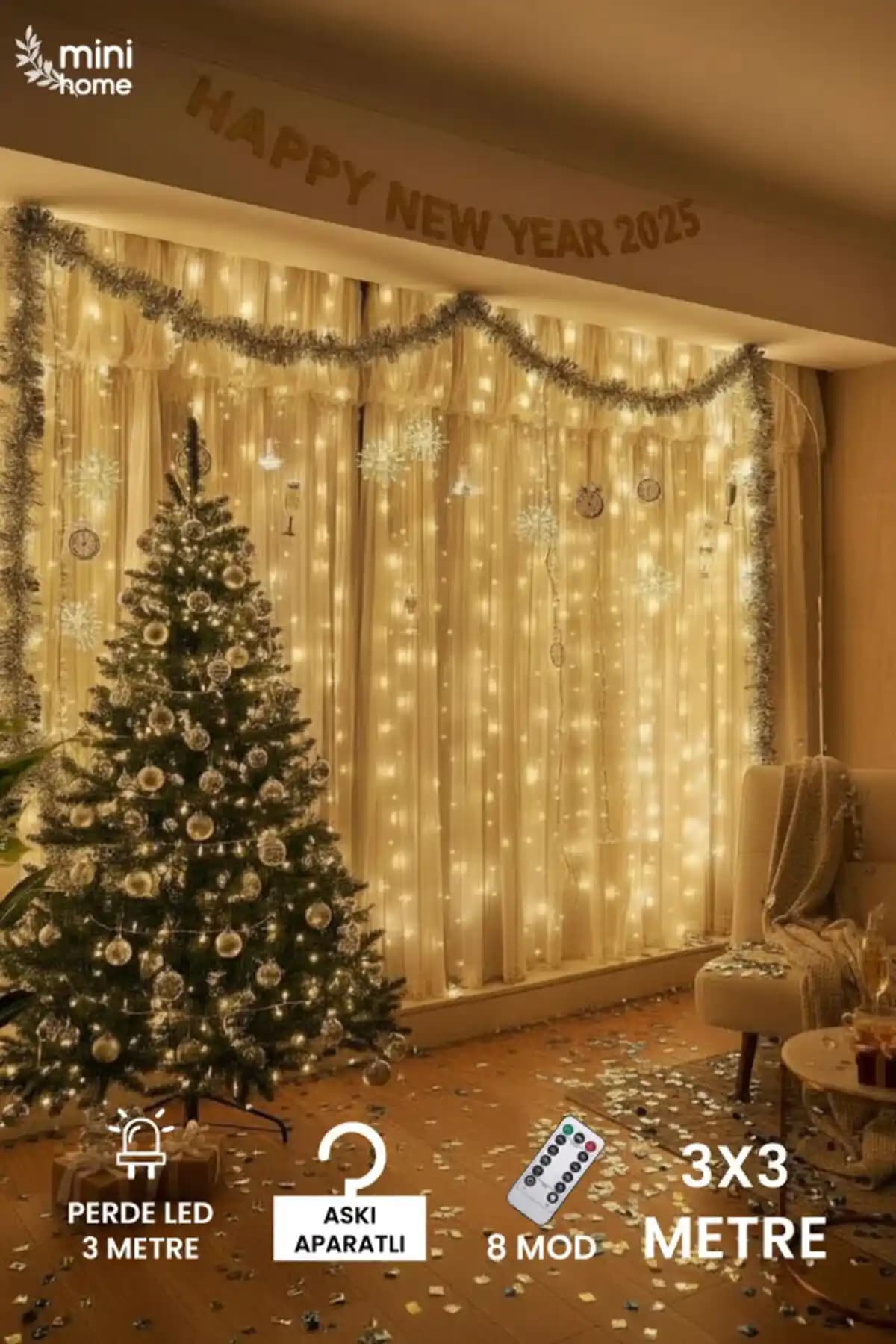 Modern LED Perdeler 3x3 Metre Boyutuyla İç ve Dış Mekan Dekorasyonunda Yenilikçi Çözümler