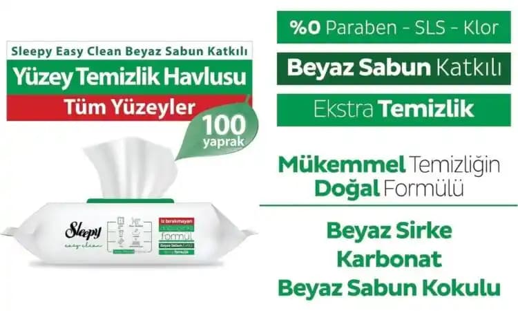 Sleepy Easy Pratik Temizlik Mendili ile Günlük Hijyen ve Temizlik Kolaylığı Sağlayın