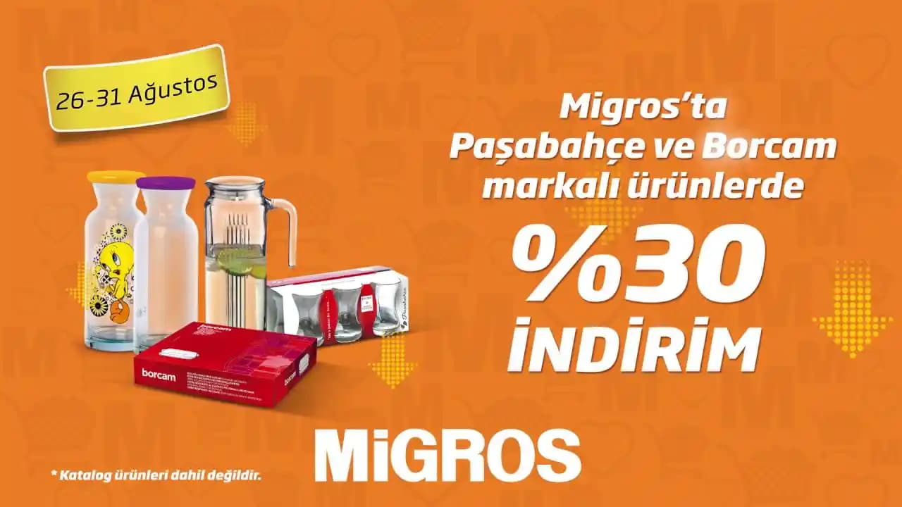Migros Borcam Kampanyasıyla Uygun Fiyata Dayanıklı ve Şık Mutfak Ürünleri Edinin
