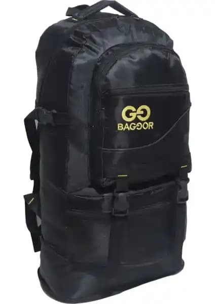 Baggor 65 Litre Körüklü Su Geçirmez Çok Gözlü Laptop Bölmeli Kampçı ve Seyahat Sırt Çantası