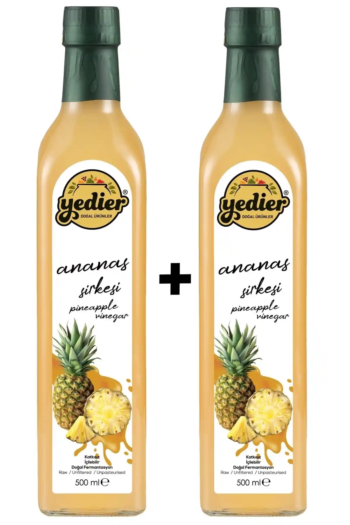 Yedier Ananas Sirkesi 500 Ml - Doğal Fermantasyonla Sağlıklı ve Çok Yönlü Kullanım
