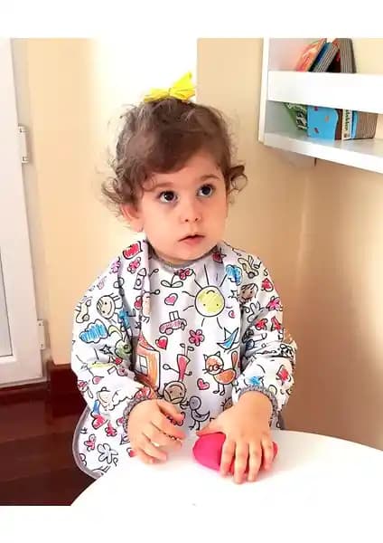 Yorni 6-24 Ay Family Uzun Kollu Bebek Mama Önlüğü ile Konforlu ve Sağlıklı Koruma