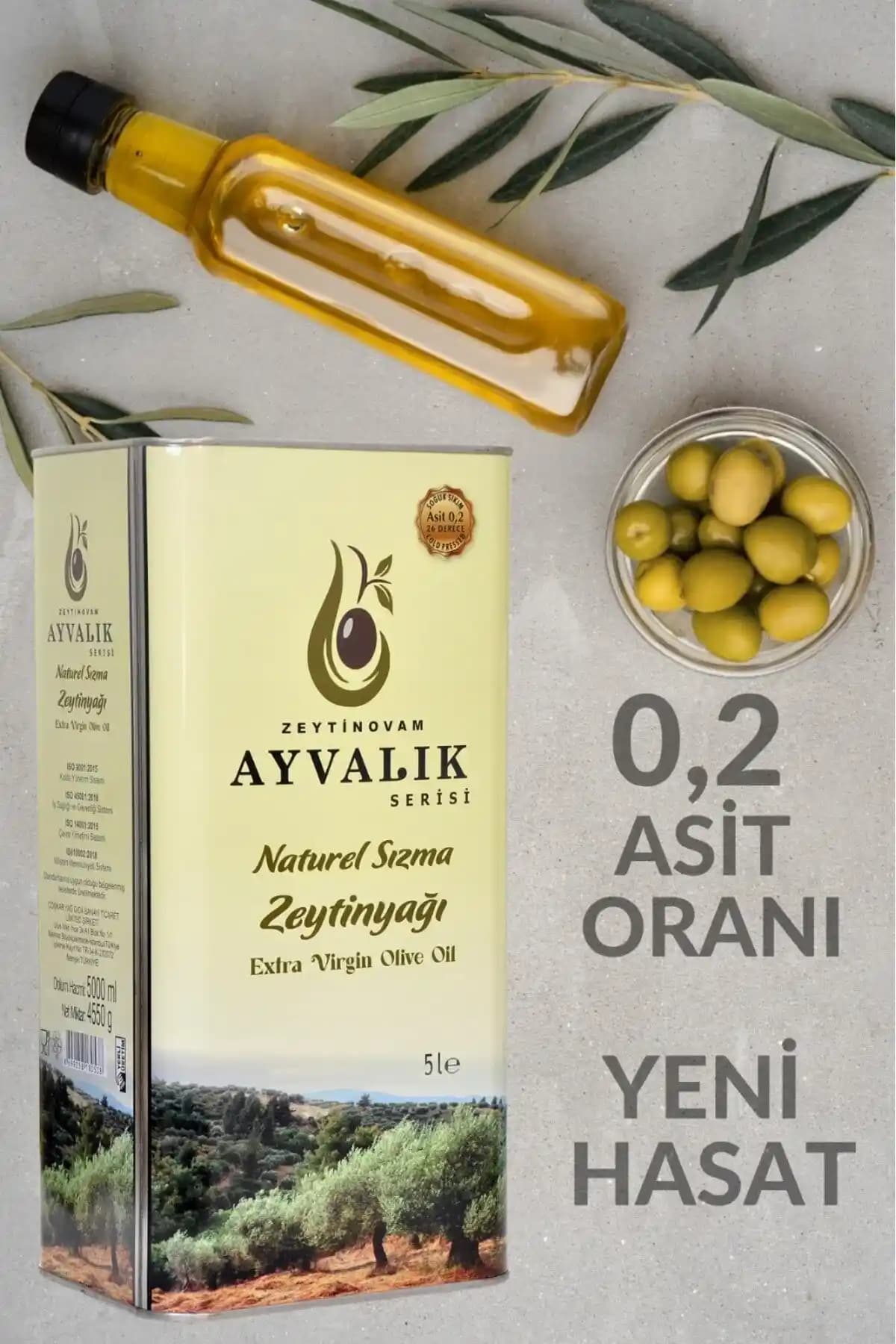 Yorukbeyli Ayvalık Saf Zeytinyağı 5 Litre Doğal ve Sağlıklı Bir Seçenek