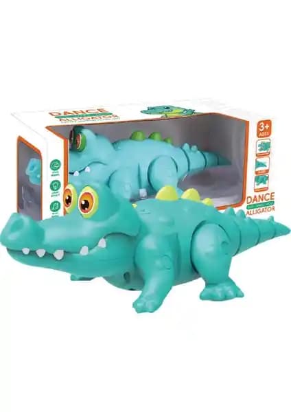 Emeklemeye Yardımcı Işıklı Müzikli Tatlı Timsah Oyuncağı - Güvenli ve Eğlenceli