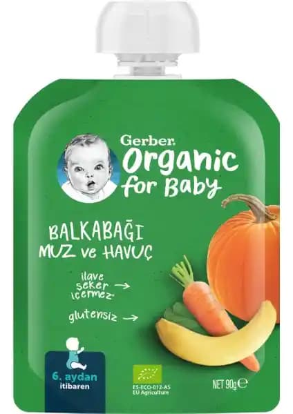 Gerber Organik Muzlu Havuçlu Bal Kabağı Püresi: Sağlıklı ve Pratik Bebek Beslenme Seçeneği