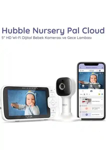 Hubble Nursery Pal Cloud 5 İnç HD Wi-Fi Bebek Kamerası ve Çok Fonksiyonlu İzleme Çözümü