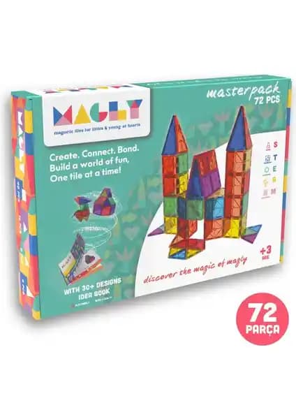Magly Manyetik Yapı Blokları Çocuklar İçin Yaratıcı ve Güvenli 3 Boyutlu Yapı Seti