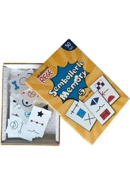 Rege Sembollerle Memory 50 Kart Hafıza Eşleştirme Oyunu Çocuklar İçin Eğitici ve Eğlenceli